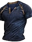 abordables T-shirts décontractés pour hommes-Homme Chemise Henley Shirt Bloc de couleur Henley Plein Air Vacances Manches courtes Patchwork Bouton bas Vêtement Tenue basique Design Moderne contemporain