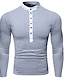 abordables T-shirts décontractés pour hommes-Homme T shirt Tee Chemise à manches longues Graphic Plein Henley Casual Fin de semaine manche longue Vêtement Tenue Muscle Essentiel