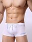 abordables Sous-vêtements pour hommes-Homme 1 paquet Caleçons Maillots de Bain Cordon Respirable Doux Lettre Taille médiale Blanche Rouge