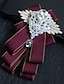 Недорогие Мужские аксессуары-мужской базовый галстук-бабочка в стиле колор-блок черный, розовый, винный 2024