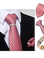 baratos Acessórios Masculinos-gravatas da moda masculina cor sólida prata preto rosa 2024