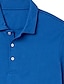 abordables polo classique-Homme POLO T Shirt golf Plein Col rabattu Bleu vert Blanche Vin Rouge Bleu Extérieur du quotidien Manche Courte Bouton bas Vêtement Tenue Coton Casual Confortable Poche