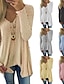 baratos Camisolas-Mulheres Pulôver Suéter Tricotado Côr Sólida Básico Casual Manga Longa Casacos de malha Decote V Outono Inverno Primavera Azul Rosa Cinzento