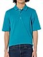 cheap Classic Polo-Men&#039;s Polo Shirt Golf Shirt Plain Turndown Blue-Green White Wine Red Blue Outdoor Daily Short Sleeve Button-Down Clothing Apparel Cotton Casual Comfortable Pocket