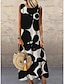 billige Kjoler med tryk-dameskiftkjole lang kjole maxikjole sort ærmeløs blomsterprint forår sommer rund hals 2023 s m l xl xxl 3xl