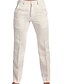 cheap Sweatpants-Men&#039;s Linen Pants Trousers Summer Pants Beach Pants Straight Leg Plain Comfort Outdoor Casual Daily Linen / Cotton Blend Basic Streetwear White Khaki