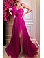 Χαμηλού Κόστους Φορέματα Χορού Αποφοίτησης-Γραμμή Α Φορέματα χορού Σέξι Φόρεμα Γαμήλιο Πάρτι Γενέθλια Ουρά μέτριου μήκους Αμάνικο Ένας Ώμος Τούλι με Φιόγκος(οι) Φόρεμα 2024