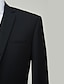 お買い得  スーツ-ブラック メンズ ウェディング スーツ ソリッド カラー 2 ピース スタンダード フィット シングルブレスト 2 つボタン 2023