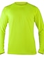 billiga Casual T-shirts för män-Herr Fuktavledande skjortor Neonskjorta Långärmad tröja Slät Rund halsringning Utomhus Dagliga kläder Långärmad Kläder Streetwear Komfort