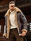 cheap Men&#039;s Jackets &amp; Coats-Men&#039;s Shearling Coat Winter Jacket Winter Coat Jacket Outdoor Daily Windproof Warm Pocket Quilted Fall Winter Plain Streetwear Casual Turndown Regular Polyester Black Yellow Red Brown Coffee Jacket