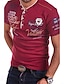 billiga Casual T-shirts för män-Herr T-shirt Henleytröja Grafisk Bokstav Kortärmad Mönster Kläder Muskel