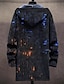 baratos jaqueta de lã masculina-Homens 3D impressão Estampas Abstratas Gradual Casaco de inverno Casaco de lã Casaco Manter Quente Respirável Confortável Moda Roupa de rua Desporto Desportos e Ar livre Roupa Diária Para Noite Zíper