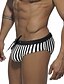 abordables Sous-vêtements pour hommes-Homme 1 paquet Slips de natation Maillots de Bain Cordon Imprimer Respirable Doux marinière Taille médiale Noir Rouge