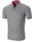 cheap Classic Polo-Men&#039;s Polo Shirt Golf Shirt Casual Daily Collar Stand Collar Short Sleeve Basic Solid Color Simple Summer Slim Fit Black White Red Green Gray Polo Shirt