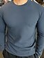 abordables T-shirts décontractés pour hommes-Homme T shirt Tee Tee Plein Ras du cou Extérieur Usage quotidien manche longue Tricoté Vêtement Tenue Casual Confort
