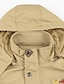 cheap Men&#039;s Jackets &amp; Coats-Men&#039;s Winter Coat Winter Jacket Outdoor Hiking Windproof Warm Winter Solid Colored Stand Collar Short Cotton Black Army Green Khaki Jacket