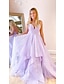 cheap Prom Dresses-Ball Gown A-Line Prom Dresses Sparkle &amp; Shine Dress Formal Wedding Party Dress Floor Length Sleeveless Sweetheart Tulle Backless with Pleats Ruffles 2024