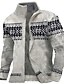 levne pánský svetr cardigan-Pánské Svetr Svetr Cardigan Svetr na zip Rýhovaný Plést Tisk Pletený Barevné bloky Stojáček stylové protažení Práce Jdeme ven Oblečení Zima Trávová zelená Tmavomodrá M L XL