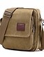 cheap Men&#039;s Bags-Men&#039;s Crossbody Bag Messenger Bag Canvas Outdoor Daily Lightweight Durable Solid Color Black Army Green Khaki
