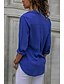 billige Basistoppe til kvinder-Dame Bluse Skjorte Vanlig Krave Forretning Basale Elegant Toppe Blå Gul Grå