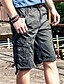 abordables Bermudas cargo-Hombre Pantalón Corto Cargo Pantalón corto Cordón de la pierna 6 bolsillo Plano Comodidad Exterior Diario Noche Mezcla de Algodón Moda Ropa de calle Negro Azul Piscina