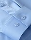 abordables Chemises habillées pour hommes-Homme Chemise Bleu Ciel Noir Blanche manche longue Plein Revers Printemps Automne Mariage Bureau et carrière Vêtement Tenue