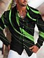 cheap Men&#039;s Printed Shirts-Men&#039;s Shirt Graphic Prints Linear Turndown Blue Gold Green Gray Outdoor Street Long Sleeve Button-Down Print Clothing Apparel Sports Fashion Streetwear Designer