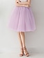 cheap Plain Skirts-Women&#039;s Skirt Swing Tutu Knee-length Skirts Layered Tulle Solid Colored Carnival Performance Spring &amp; Summer Organza Basic Black White Pink Dusty Rose