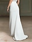 cheap Wedding Dresses-Hall Simple Wedding Dresses Mermaid / Trumpet Separates Separates Sweep / Brush Train Stretch Fabric Bridal Skirts Bridal Gowns With Solid Color 2024