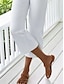 رخيصةأون السراويل الكتان القطن المرأة-نسائي سروال الكتان تشينوز كتان اصطناعي جيوب جانبية فضفاض طول الساق أسود
