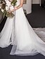 cheap Wedding Dresses-Engagement Formal Wedding Dresses A-Line Separates Separates Chapel Train Tulle OverSkirts Bridal Gowns With Solid Color 2024