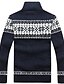 levne pánský svetr cardigan-Pánské Svetr Svetr Cardigan Svetr na zip Rýhovaný Plést Tisk Pletený Barevné bloky Stojáček stylové protažení Práce Jdeme ven Oblečení Zima Trávová zelená Tmavomodrá M L XL