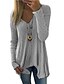 cheap Sweaters Clearance-Women&#039;s Pullover Sweater Jumper Knit Long Thin Solid Colored Deep V Casual Fall Spring White Black S M L / Long Sleeve / Regular Fit
