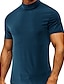 Χαμηλού Κόστους Ανδρικά μπλουζάκια casual-Ανδρικά Μπλουζάκι με ζιβάγκο Απλό / Στερεό Ζιβάγκο Καθημερινά Αθλητικά Κοντομάνικο Ρούχα Στυλάτο Καθημερινά Σύγχρονη Σύγχρονη