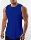 cheap Gym Tank Tops-Men&#039;s Tank Top Vest Top Undershirt Muscle Shirt Plain Crew Neck Outdoor Athleisure Sleeveless Clothing Apparel Fashion Streetwear Classic Style