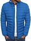 cheap Men&#039;s Downs &amp; Parkas-Men&#039;s Winter Coat Winter Jacket Puffer Jacket Quilted Jacket Classic Style Casual Warm Winter Solid Color Light Blue Navy Big red Grass Green Puffer Jacket