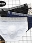 cheap Men&#039;s Briefs Underwear-Men&#039;s 2packs Briefs Brief Underwear 95% Cotton Washable Comfortable Letter Low Rise Black White