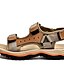 cheap Men&#039;s Sandals-Men&#039;s Sandals Roman Shoes Beach Daily Microfiber Breathable Dark Brown Black Khaki Fall Summer