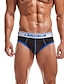 billiga Underkläder för män-Herr 2 förpackningar Kalsong Polyester Andningsfunktion Mjuk Färgblock Medium Midja Svart Vit