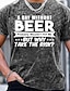 cheap Men&#039;s Casual T-shirts-Men&#039;s T shirt Tee Graphic Tee 100% Cotton Acid Wash Shirt Graphic Beer Crew Neck Hot Stamping Daily Wear Vacation Short Sleeve Print Clothing Apparel Sport Designer Casual