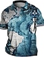 cheap Men&#039;s Plus Size Polo-Men&#039;s Plus Size Polo Shirt Big and Tall Map Turndown Print Short Sleeve Spring &amp; Summer Sports Fashion Streetwear Designer Outdoor Street Tops