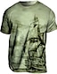 billiga t-shirts i stora storlekar för män-Herr T-shirt T-shirts Grafisk Skepp Rund hals Kläder 3D-tryck Utomhus Ledigt Kortärmad Mönster Vintage Mode Designer
