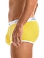 cheap Men&#039;s Boxers Underwear-Men&#039;s 2 Packs Boxers Underwear Polyester Breathable Soft Color Block Mid Waist White Yellow