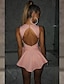 cheap Party Dresses-Women&#039;s Party Dress Holiday Dress Sexy Dress Mini Dress Black Pink Sleeveless Pure Color Backless Summer Spring Fall V Neck Hot Birthday Vacation Summer Dress Slim 2023 S M L XL