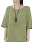 cheap Women&#039;s T-shirts-Women&#039;s T shirt Tee Plain Daily Weekend Basic Short Sleeve Round Neck White