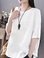 cheap Women&#039;s T-shirts-Women&#039;s T shirt Tee Plain Daily Weekend Basic Short Sleeve Round Neck White