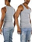 cheap Gym Tank Tops-Men&#039;s Tank Top Vest Top Undershirt Sleeveless Shirt Plain Crew Neck Athleisure Going out Sleeveless Clothing Apparel Fashion Designer Muscle