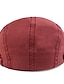 cheap Men&#039;s Hats-Men&#039;s Flat Cap Black Red Cotton Fashion Streetwear Stylish 1920s Fashion Outdoor Daily Going out Plain Warm