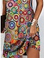 cheap Print Dresses-Women&#039;s Shift Dress Graphic Geometric Backless Print Halter Neck Mini Dress Daily Vacation Sleeveless Summer Spring