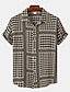 cheap Men&#039;s Summer Hawaiian Shirts-Men&#039;s Shirt Button Up Shirt Casual Shirt Black White Yellow Short Sleeve Graphic Polka Dot Turndown Street Daily Print Clothing Apparel Stylish Casual Classic
